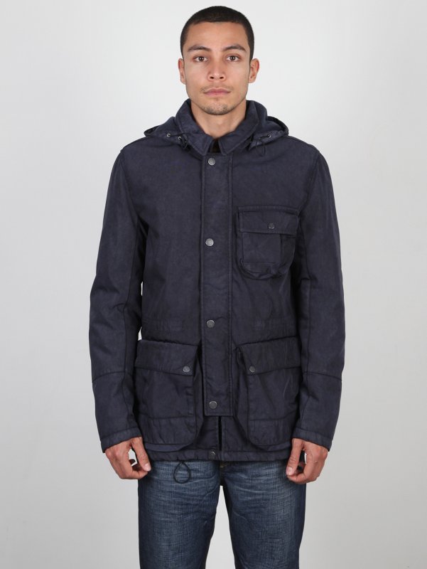 CP Company Detachable Goggle Hood Field Jacket In Blue