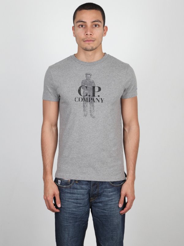 CP Company Iconic Print T-shirt In Grey