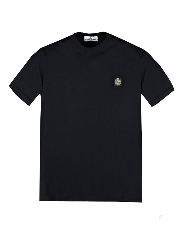 Garment-Dyed Cotton Jersey T-shirt in Navy