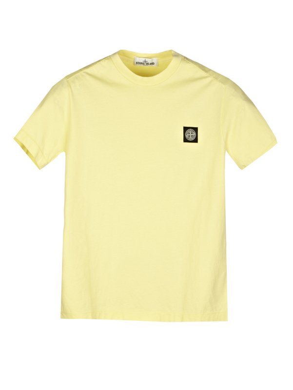 Garment-Dyed Cotton Jersey T-shirt in Yellow