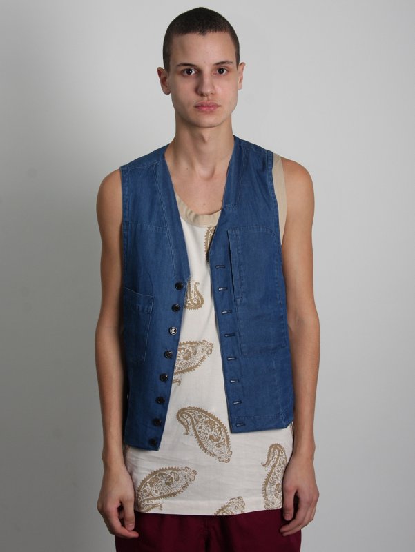 Acne Ghandi Denim Waistcoat