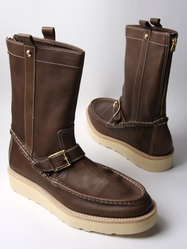 A.Coba.lt Cow Hide Leather Long Moccasin Boot