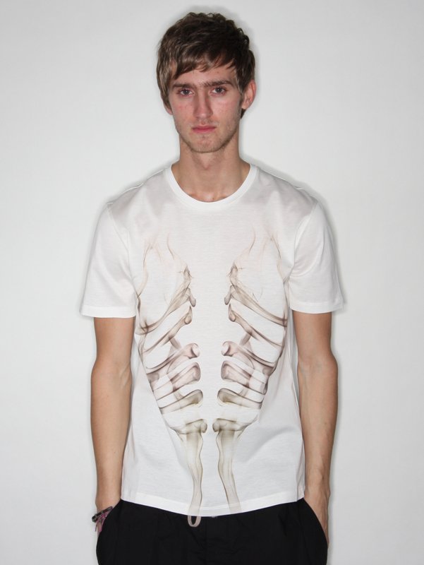 Alexander McQueen Mens Rib Smoke T-Shirt