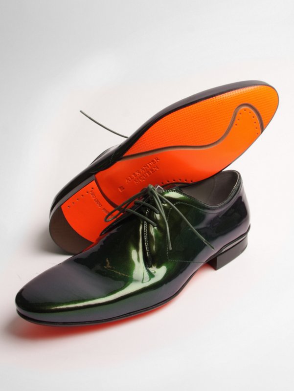 Alexander McQueen Grease Calf Leather Sole Shoes