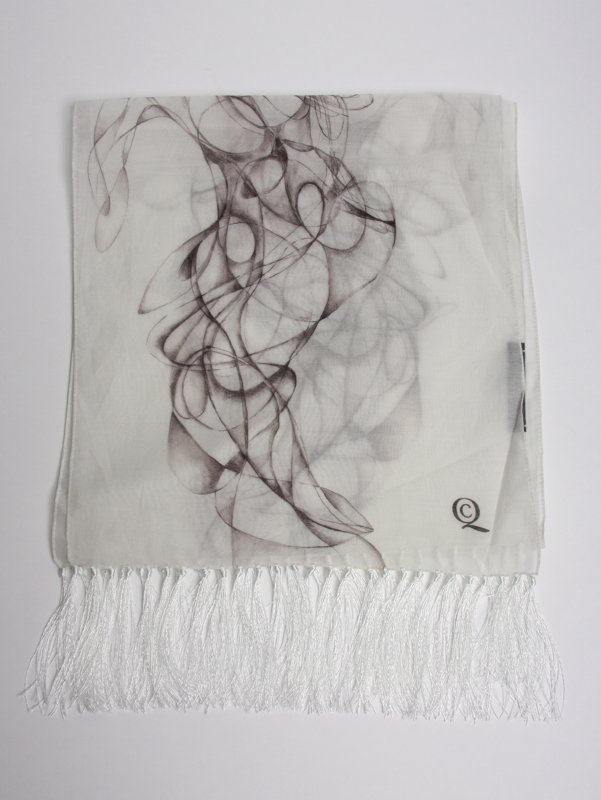 ALEXANDER MCQUEEN Drawn Smoke Scarf