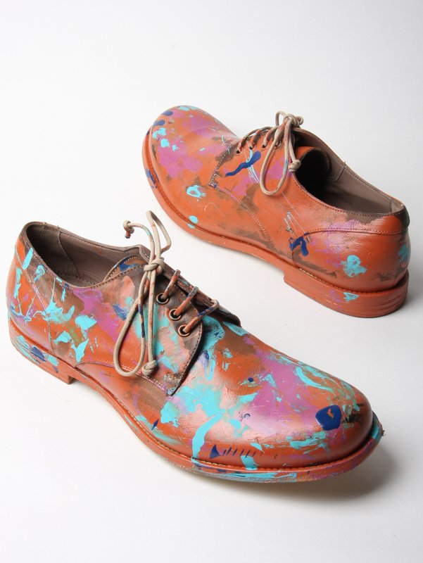 Alexander McQueen Calamity Paint Leather Shoe