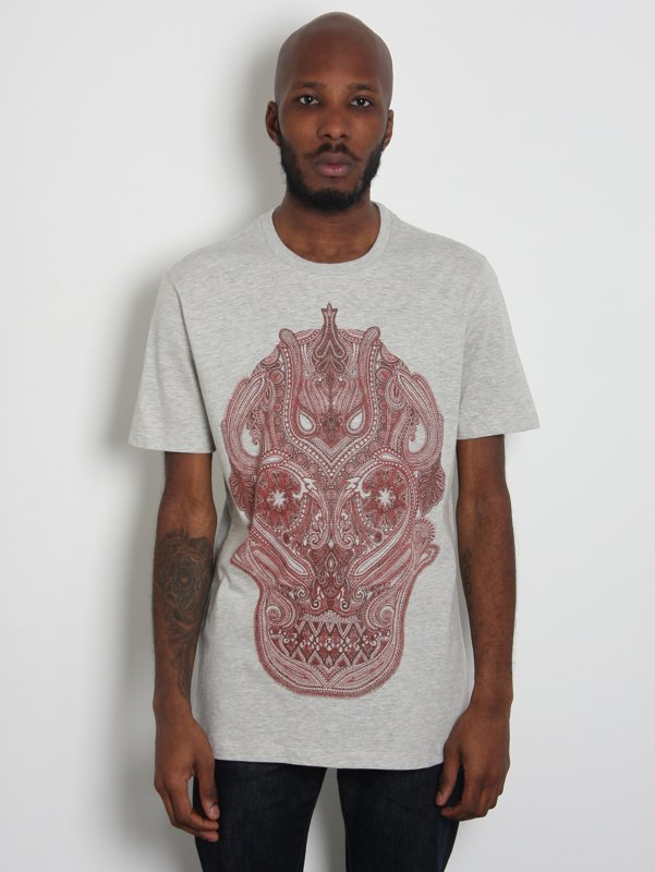 Alexander Mcqueen Paisley Skull T-Shirt