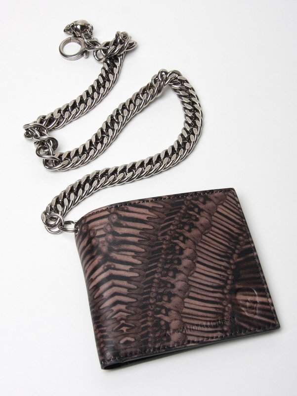 Alexander McQueen Fine Grain Leather Fob Chain Wallet