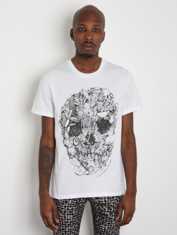 Alexander McQueen Mens Classic Skull T-Shirt