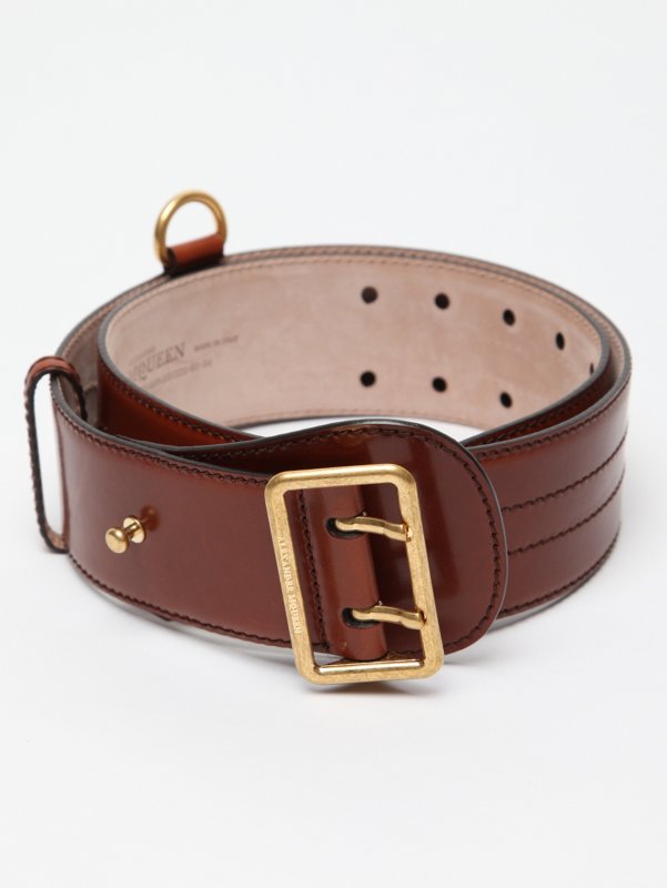 Alexander McQueen Mens Leather Belt
