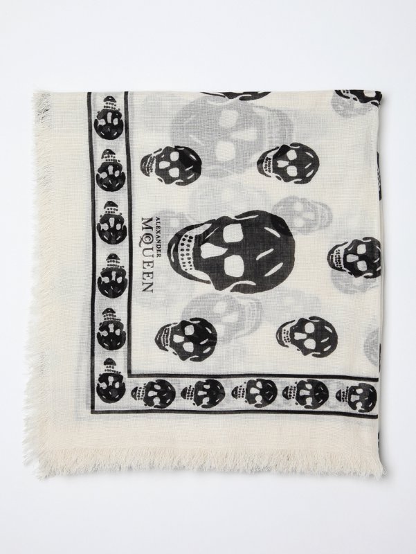 Alexander McQueen Men's Large Skull Print Scarf