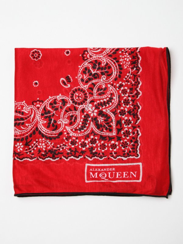 Alexander McQueen Paisley Skull Print Scarf