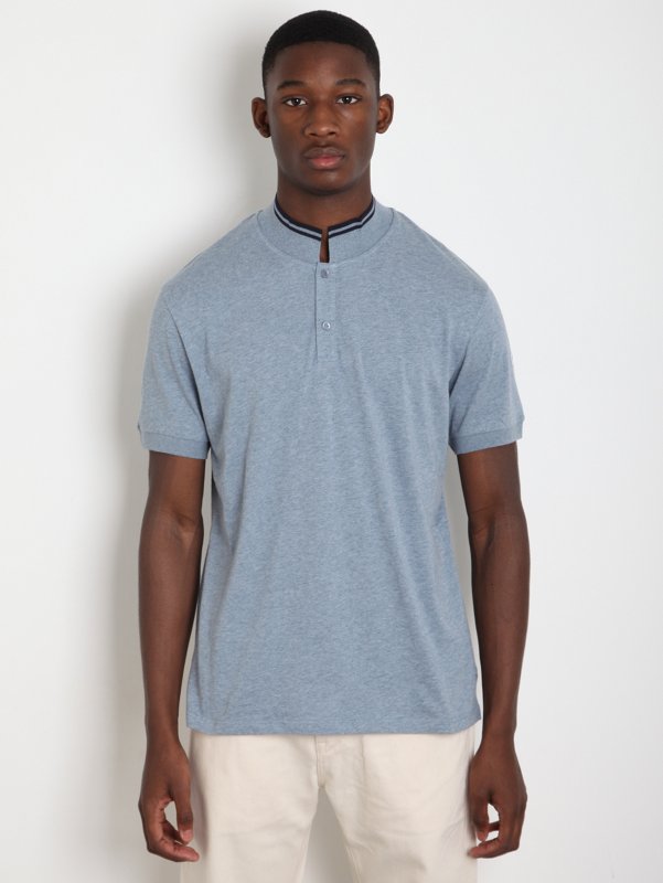 Alexander McQueen Men's Stand Up Collar Polo Shirt