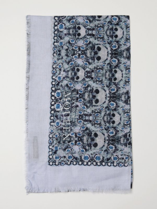 Alexander McQueen Men's Moth Skull Print Scarf 