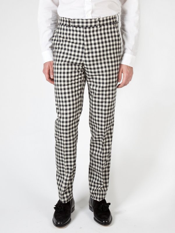 Alexander McQueen Men's Gingham Check Trousers