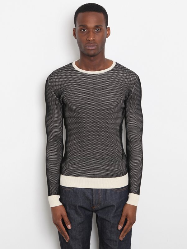Alexander McQueen Men's Bicolour Mesh Sweatshirt