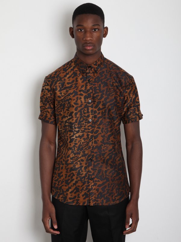 Alexander McQueen Men's Ocelot Print Shirt