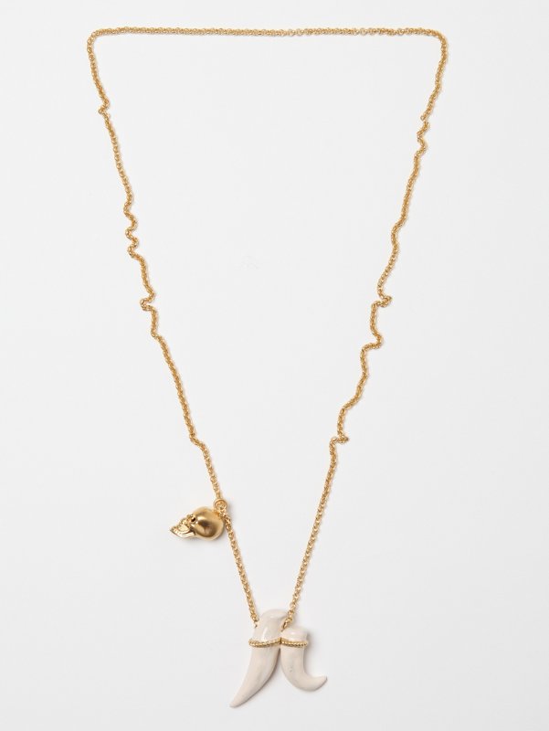 Alexander McQueen Men's Skull and Tusk Pendant