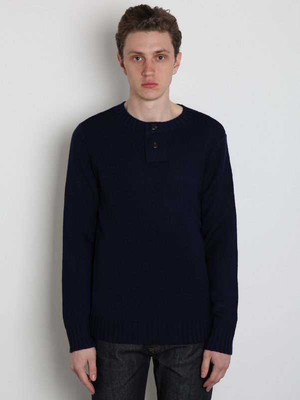A.P.C. Men's Button Collar Knit