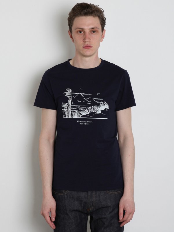 A.P.C. Mens Beach Print T-Shirt