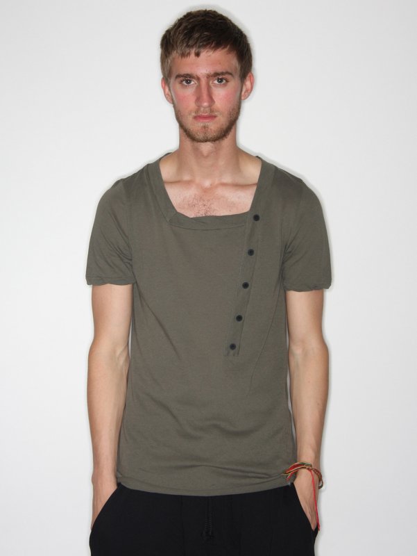 bassike Button Front T-shirt``