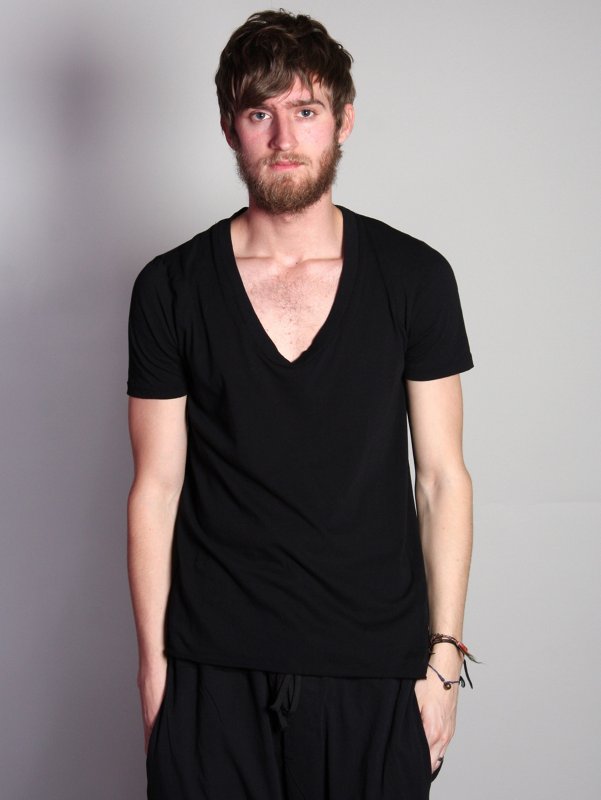 Mens Oversized V-Neck T-Shirt