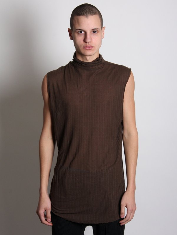 Bidjan Saberi Sleeveless Raw Edge T-Shirt