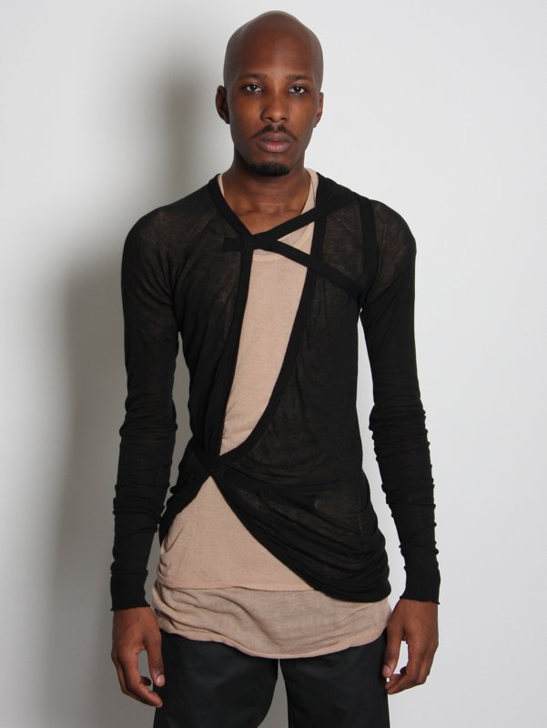 Boris Bidjan Saberi Semi-sheer Wrap Cardigan