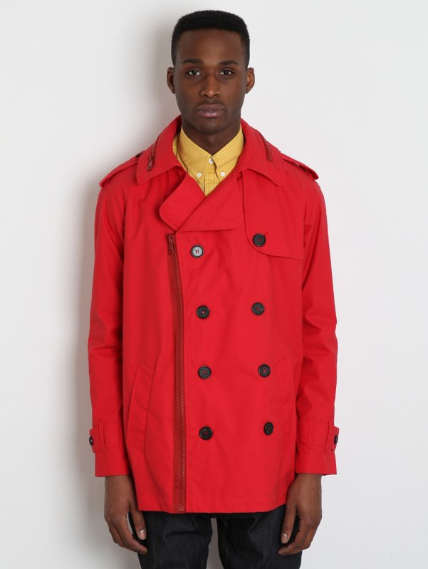 Band of Outsiders Men's Double Breasted Trench Coat