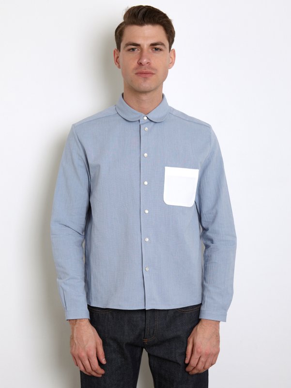 Carven Men's Contrast Pocket Shirt