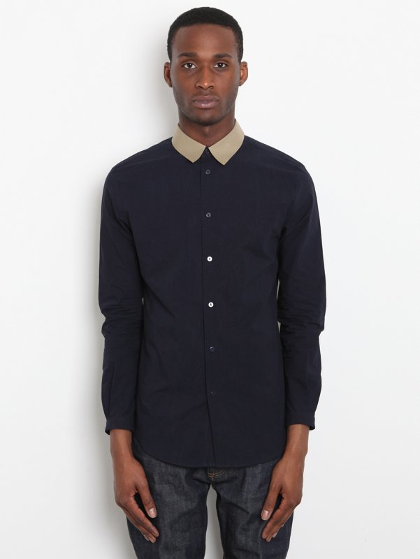 Carven Men's Contrast Collar Shirt