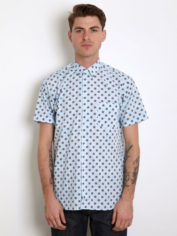 COMME des GARCONS SHIRT Men's Polka Dot and Paisley Shirt