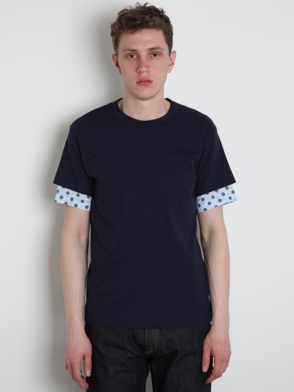 COMME des GARCONS SHIRT Men's Cotton Print Detail T-Shirt