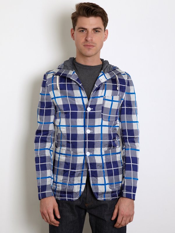 COMME des GARCONS SHIRT Men's Hooded Check Jacket