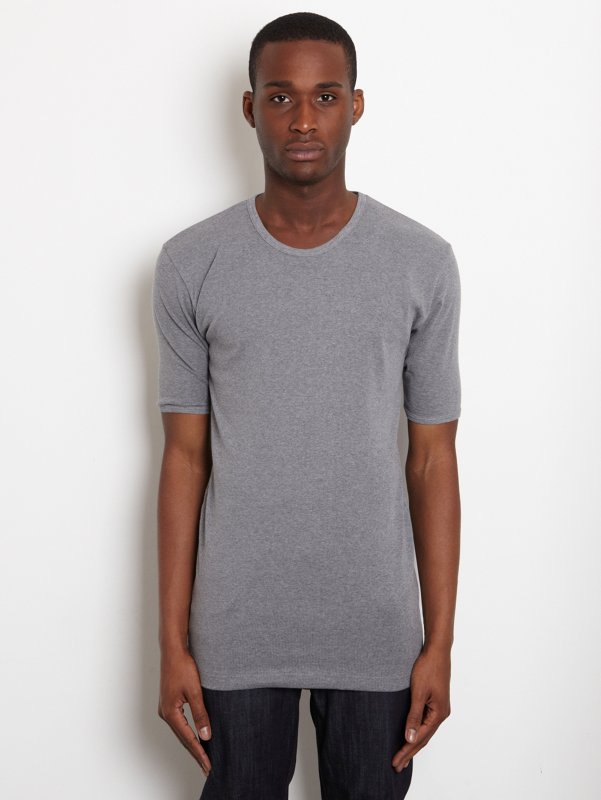 COMME des GARCONS SHIRT Men's Plain Cotton Rib T-Shirt