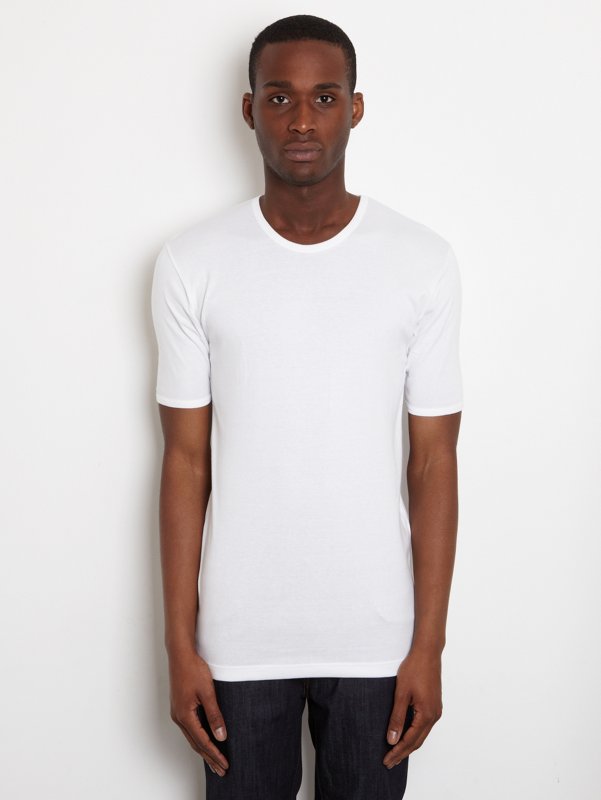 COMME des GARCONS SHIRT Men's Plain Cotton Rib T-Shirt
