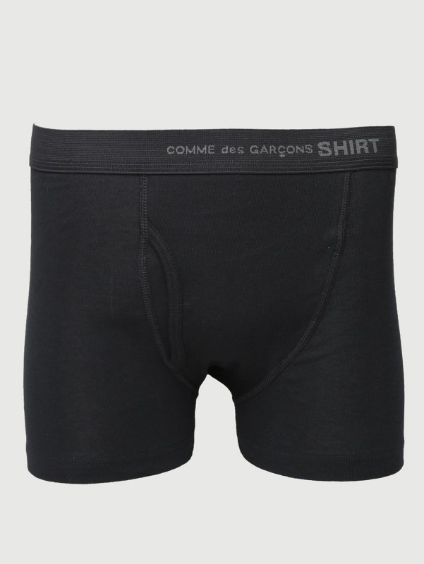 COMME des GARCONS SHIRT Men's Plain Cotton Fine Rib Boxer Shorts
