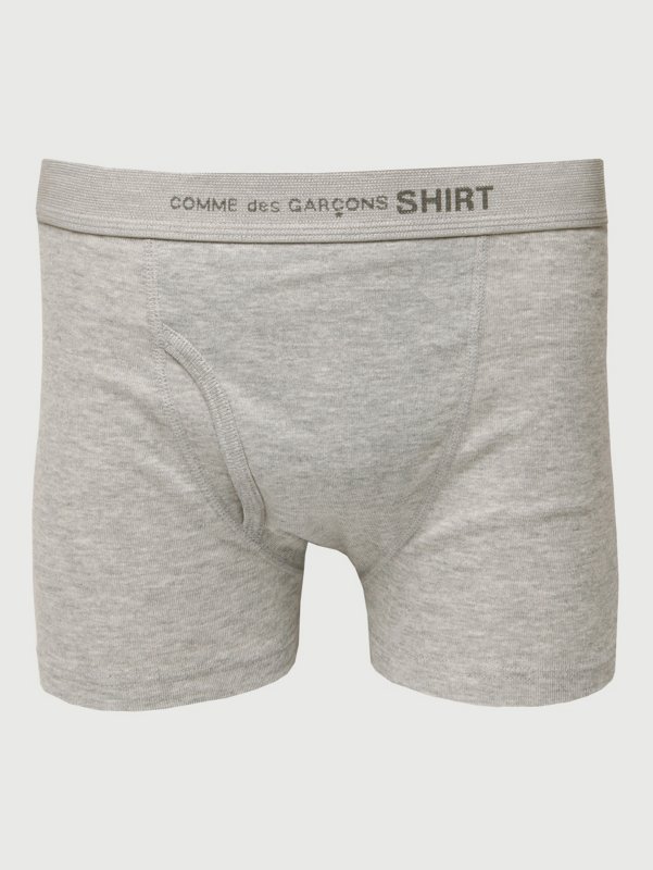 COMME des GARCONS SHIRT Men's Plain Cotton Fine Rib Boxer Shorts