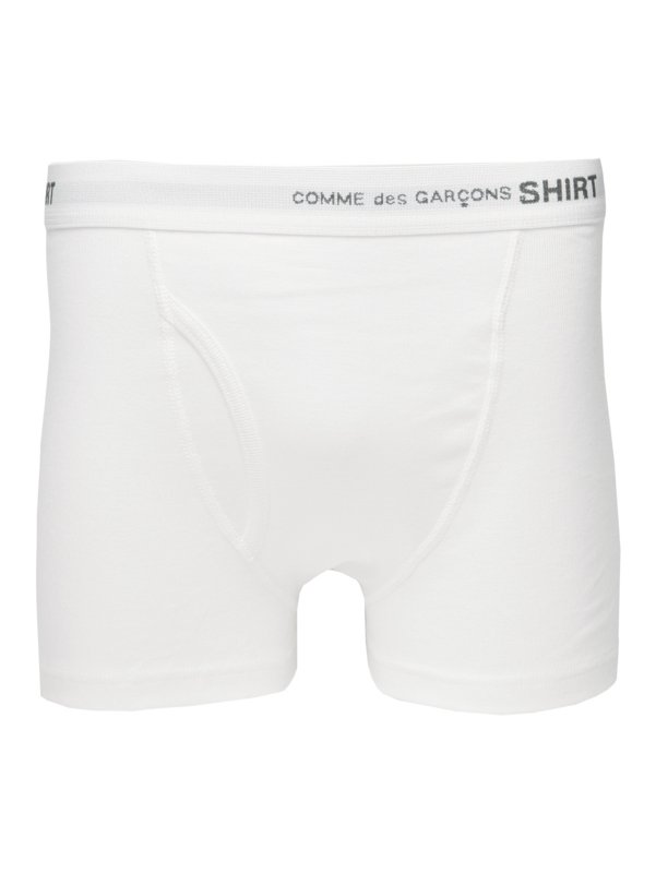COMME des GARCONS SHIRT Men's Plain Cotton Fine Rib Boxer Shorts