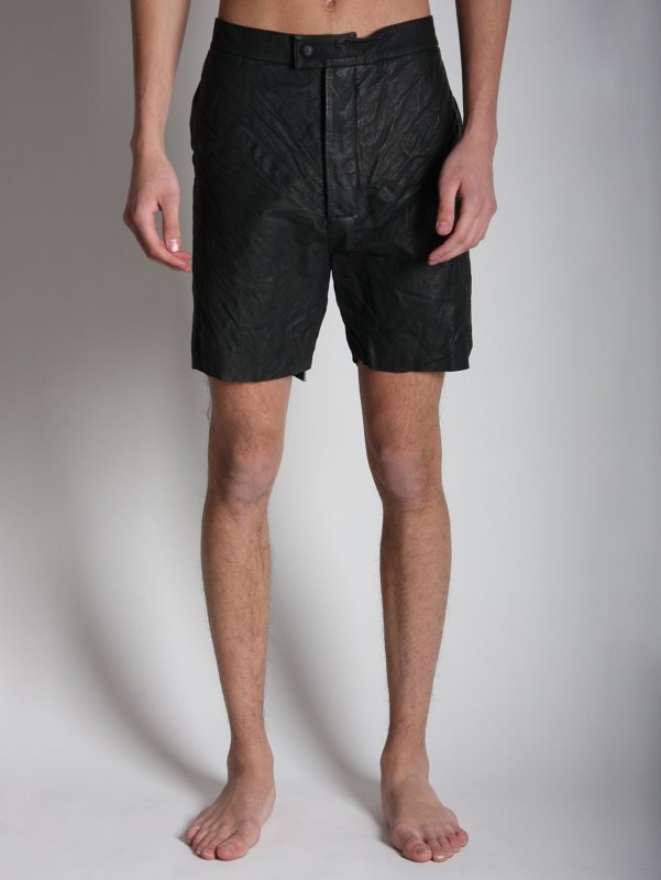 Chronicles Of Never Sable Leather Shorts