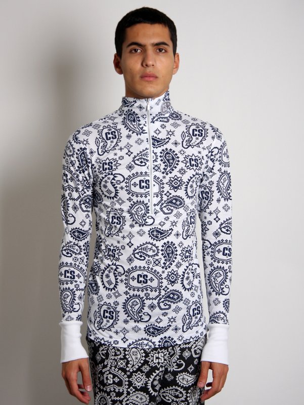 CHRISTOPHER SHANNON Printed Zip Up Skin T-Shirt