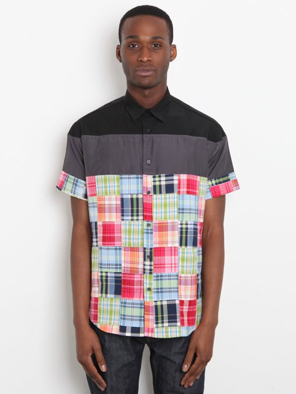 Christopher Shannon Men's Panelled Madras Shirt