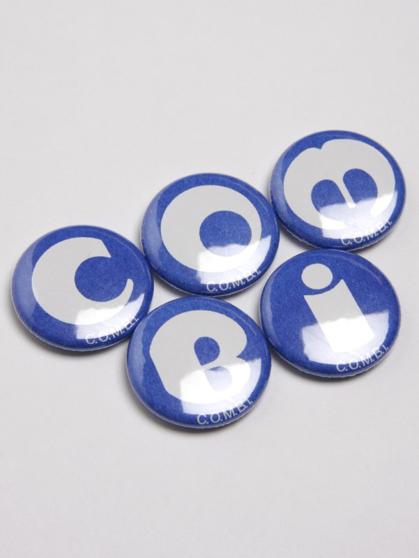 C.O.M.B.i Blue Pin Badge Set