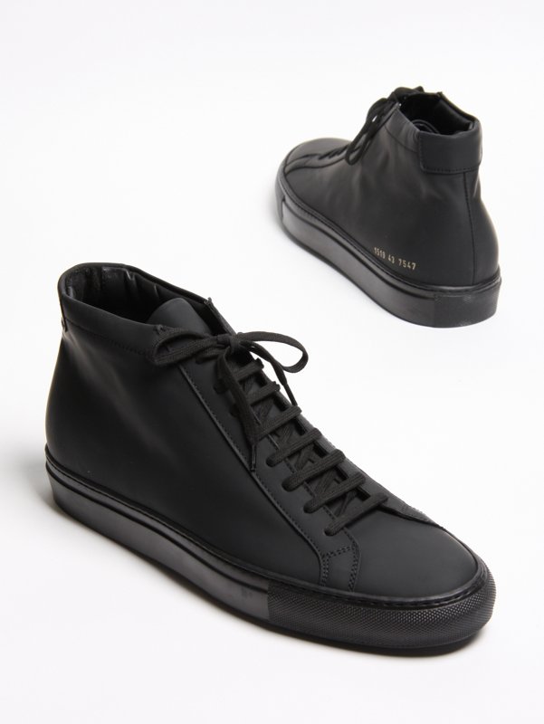 COMMON PROJECTS Achilles Rubberised Mid Sneakers