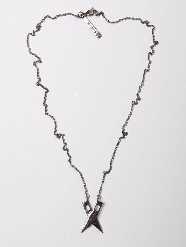 Eddie Borgo Silver Razor Blade Necklace 