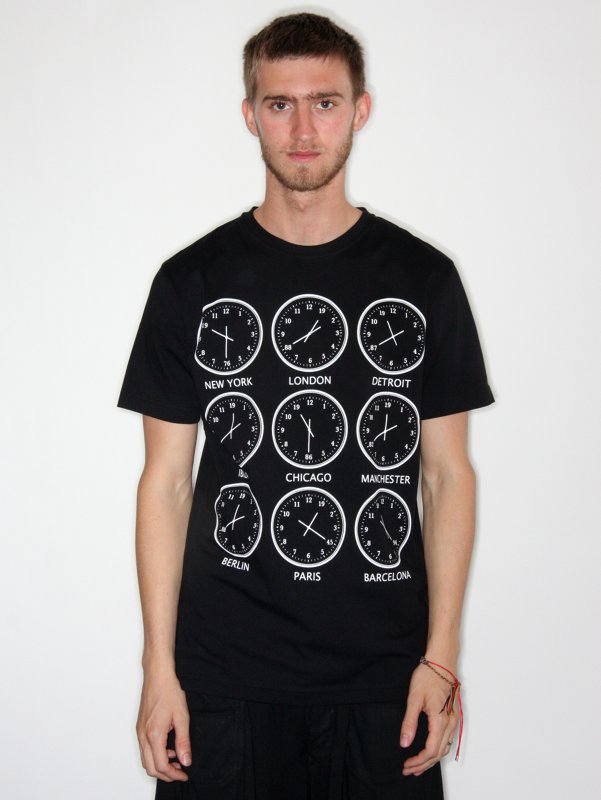 Electronic Poet Printed Clocks T-shirt