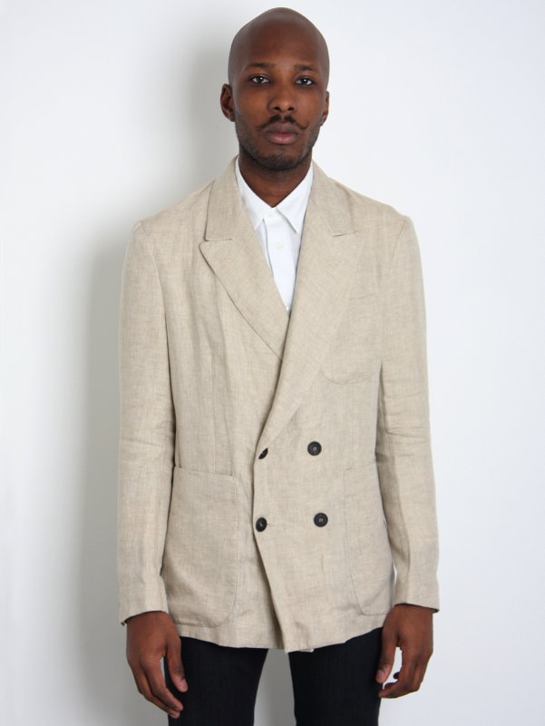 E. Tautz Double Breasted Unstructured Formal Jacket