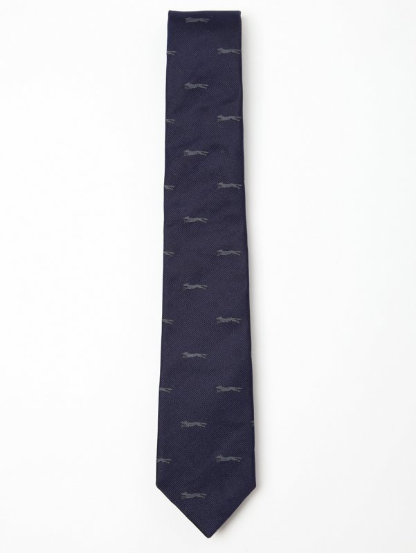 E.Tautz The historic 'Fox' logo tie from the E.Tautz spring/summer '11 collection – seen here in navy blue. The fox has been featured on the E. Tautz logo