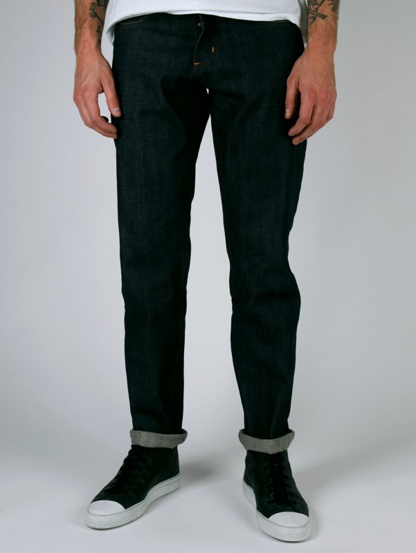 Fallow Men's Raw Selvedge Tapered Jeans