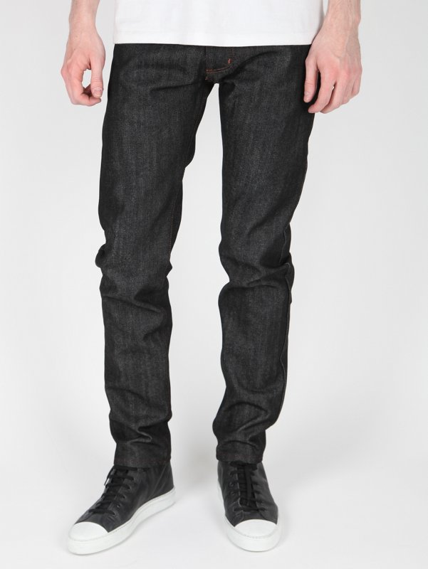 Fallow Men's Raw Selvedge Black Jeans